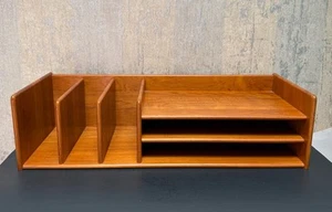 Organizador de escritorio danés moderno vintage Nordisk Andels - Eksport Mid-Century de teca - Imagen 1 de 7