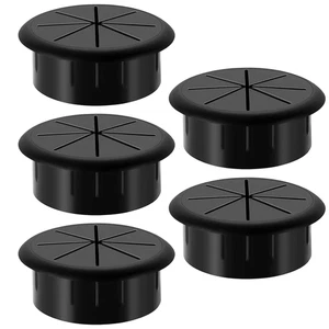 HYCC 2 Inch Desk Grommet Black, Desk Hole Cover for Cables, Flexible Cable Gromm - Picture 1 of 12