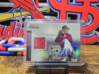 ADAM WAINWRIGHT 2004 Bowman Sterling REFRACTOR PATCH AUTO Cardinals /199 RC - Imagem 1 de 2