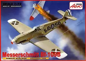 MESSERSCHMITT BF-109 B LEGION CONDOR (SPAGNOLO & LUFTWAFFE) #00257 1/72 AEROPLAST - Foto 1 di 1