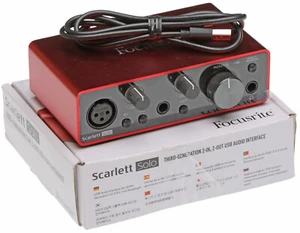 Focusrite Scarlett Solo USB Audio Interface Mic Preamp (Gen 3) - NEW OPEN BOX - Picture 1 of 9