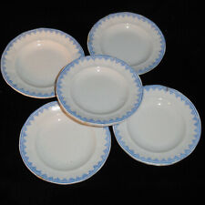 5pc Childs Ironstone Feathered Edge Dinner Set Minton Staffordshire 1840 Blue