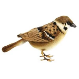 Hansa Realistic Tree Sparrow Bird Soft Plush Toy 13cm Ages 3 Years and Up - Picture 1 of 1
