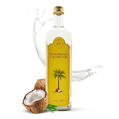 Earth & Essentials Woodpressed Coconut Oil (1000ml) I Pure & Natural Oil 100% - Image 1 of 4