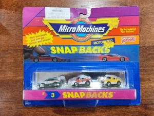 Galoob Vintage 1990 Micro Machines Motorized Snap Backs Sealed Ferrari F40 - Picture 1 of 3
