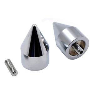 Extremos de barra de picos para 95-12 Kawasaki Ninja ZX6R / 94-03 ZX900 / 06-07 ZX10R cromo - Imagen 1 de 8