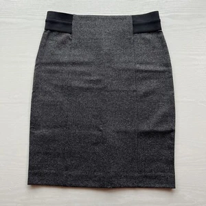 Ann Taylor Pencil Skirt Womens Medium Petite Gray Ponte Knee Length New - Picture 1 of 11