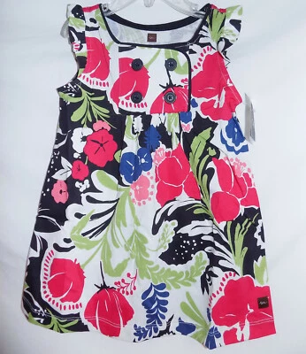 Tea Collection Coastal Gardens Sailor Dress sz 2/2T floral print NEW - Image 1 of 4