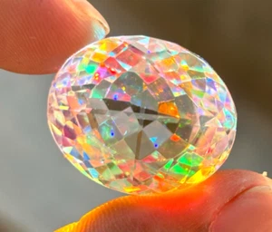 52 CT+ Certified Natural Oval Cut Mystic Topaz  Rainbow Color Loose Gemstone - Picture 1 of 4