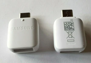 NEW Original White Samsung USB Type C to USB OTG Adapter GH98-40216A - LOT OF 2 - Picture 1 of 12