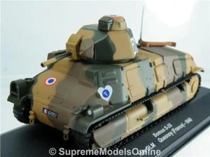 SOMUA S-35 TANK MODEL ARMY MILITARY 1940 FRANCE 1:43 SCALE IXO K8 - Picture 1 of 4