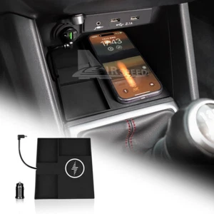 Car Wireless Charging Pad Phone Fast Charger Mat PVC for Subaru WRX 2022-UP - Picture 1 of 10