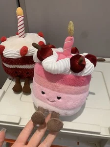 Jellycat London Harrods Cheryl Cherry Cake - Valentine's Day Birthday gift - Picture 1 of 7