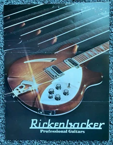 RICKENBACKER "Guitarras Profesionales" 6 páginas Desplegable a Todo Color-Principios de los 80-Como Nuevo - Imagen 1 de 4