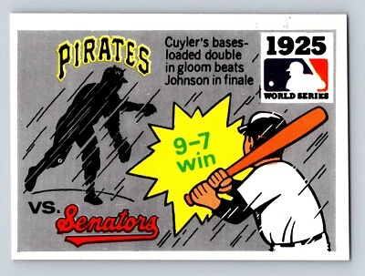 1971 Fleer Laughlin World Series #23 BLACK BACK 1925 Pirates V Senators - Image 1 of 2