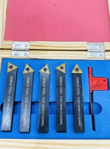 5 Pcs, 1/2 Inch Indexable Carbide Lathe Turning Tool Holder, Wrench Mini Set ... - Picture 1 of 4