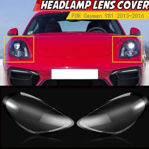 Front L & R Headlight Lens Cover for Porsche Boxster / Cayman 981 2014 2015 2016 - Picture 1 of 12