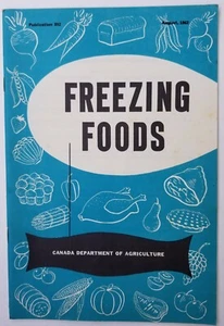 Recipe Booklet Freezing Foods 1962 Department Agriculture 23 pages   E1A SP - Imagen 1 de 2