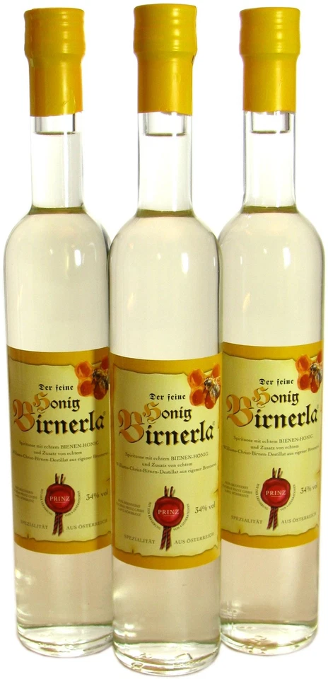 3 Flaschen Prinz Honig Birnerla ( Birnenschnaps mit Honig ) 0,5l - - Bild 1 von 1