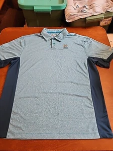 Nike Golf Tour Performance Men's LARGE S/S Blue Grand National Polo EUC. GB23 - Picture 1 of 9