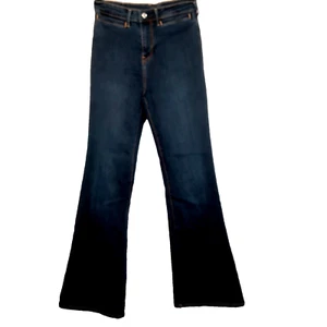 True Religion Jeans 29 FEY High Rise Modern Flare Dark Wash Stretch Flared READ - Picture 1 of 24