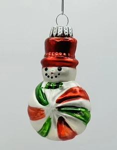 Vintage Süßigkeiten Schneemann Christbaumschmuck - Bild 1 von 2