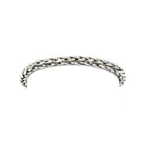 925 Silber Zopf Armband geflochten 5.1mm moderner Herren Schmuck 18cm massiv 28g - Picture 1 of 16