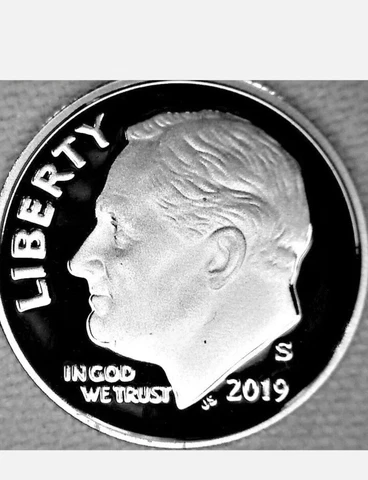 2019 S Roosevelt 99.9% Silver Dime DCAM GEM PROOF DIRECT FROM SET Cover