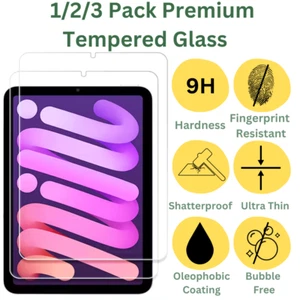 Tempered Glass Screen Protector For Apple iPad 10th 9th 8th 7th 6th Gen Air 5 4 - Picture 1 of 45