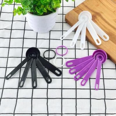 5Pcs/set Measuring Spoon For Baking Plastic Teaspoon Tablespoon Utensil U8F0 - Image 1 of 4