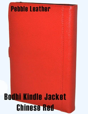 Capa Jaqueta Bodhi Couro Kindle Wi-Fi e 3G + Livro Wi-Fi - Vermelha Chinesa - NOVA - Imagem 1 de 4