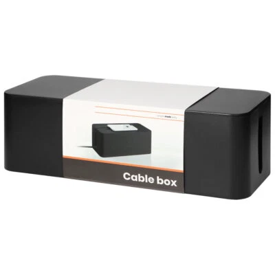 Kabelbox Kabel Kabelmanager Organizer BOX XXL 405mm - schwarz - Bild 1 von 4