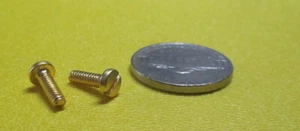 Brass Round Head Machine Screw 4-40 Slotted x 3/8" Length, 100 pcs - Picture 1 of 12