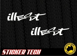 2X ILLEST VINYL STICKER DECAL TO SUIT HELLAFLUSH FATLACE DISH WORKS WHEELS BBS - Bild 1 von 2