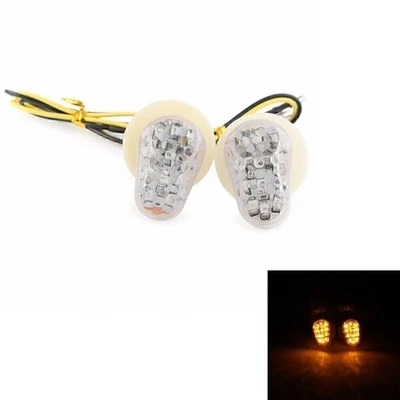 2x Luz de señal de giro LED transparente para Yamaha FZ6R FZ1 YZF R1 R6 R6S FZ09 FZ8 TMAX Foto 1 de 4