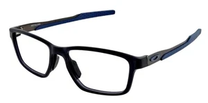 OAKLEY METALINK OX8153-0755 55mm Satin Gray Smoke Blue Eyeglasses Frames Only - Picture 1 of 7