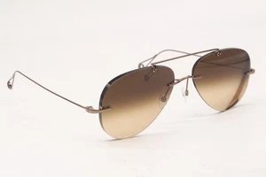 NEW YOJI BROWN GOLD GRADIENT AUTHENTIC DESIGNER SUNGLASSES - - Picture 1 of 4