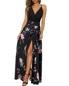Womens Dresses Summer 2025 Wedding Guestes V Neck Teacher Outfits Casual Spli... - Picture 1 of 7