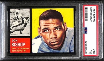 1962 Topps #46 Don Bishop SP RC PSA 7 NM C101464 - Image 1 of 3