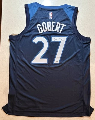 Rudy Gobert Signed Minnesota Timberwolves Jersey Autographed PSA COA NWT Adult L - Image 1 of 4