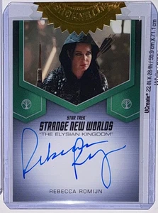 2025 Rittenhouse Star Trek Strange New Worlds 2 Rebecca Romijn Auto Autogramm IN - Bild 1 von 1