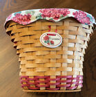 Longaberger Basket May Series Geranium w/ Liner & Protector signed by Bonnie 02