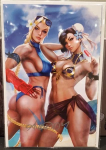 COSTUME DA BAGNO STREET FIGHTER 2023 SPECIALE ARIEL DIAZ NYCC 2023 FIRMATO ESCLUSIVO NUOVO - Foto 1 di 1