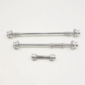 Spann Achsen Set Fahrrad Naben Sattelstütze Inbus Edelstahl silber 83 g - Bild 1 von 3