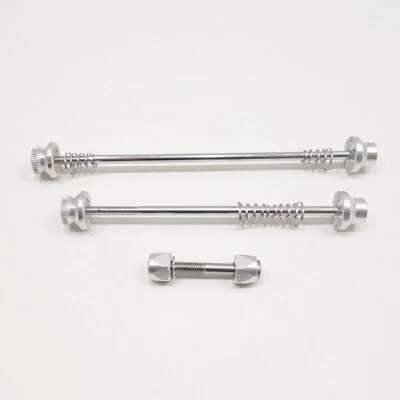 Spann Achsen Set Fahrrad Naben Sattelstütze Inbus Edelstahl silber 83 g - Bild 1 von 3