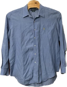 Polo Ralph Lauren Linen/Silk L/S Button Front Shirt Blue Men's XXL - Picture 1 of 4