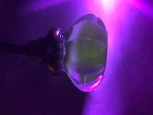 Sun Purple Manganese UV GREEN URANIUM Doorknob Single 2-1/4" 8 Point (M1099) - Picture 1 of 8