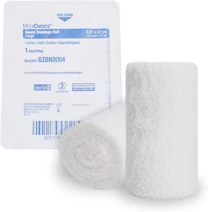 Sterile Gauze Rolls, 4.5” x 4.1 Yards, 100% Cotton Dressing, Sterile, 60 Rolls - Picture 1 of 6
