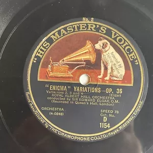 12" 78 RPM-Edward Elgar-Enigma Variations Op. 36, Variations 1-4/HMV D1154 - Picture 1 of 4