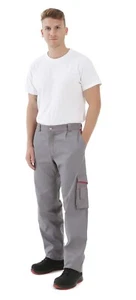 Pantalone da Lavoro Grigio o Blu Comfort 100% Cotone Tg. L-XL-2XL-3XL - Foto 1 di 4